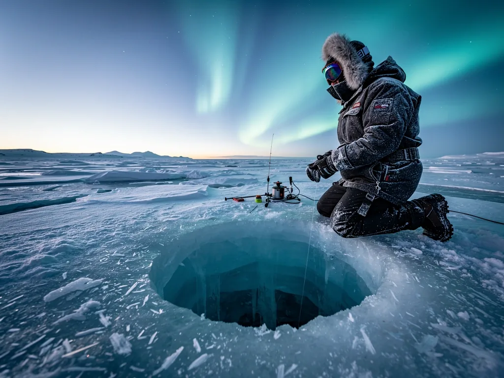 Vast frozen arctic landscape