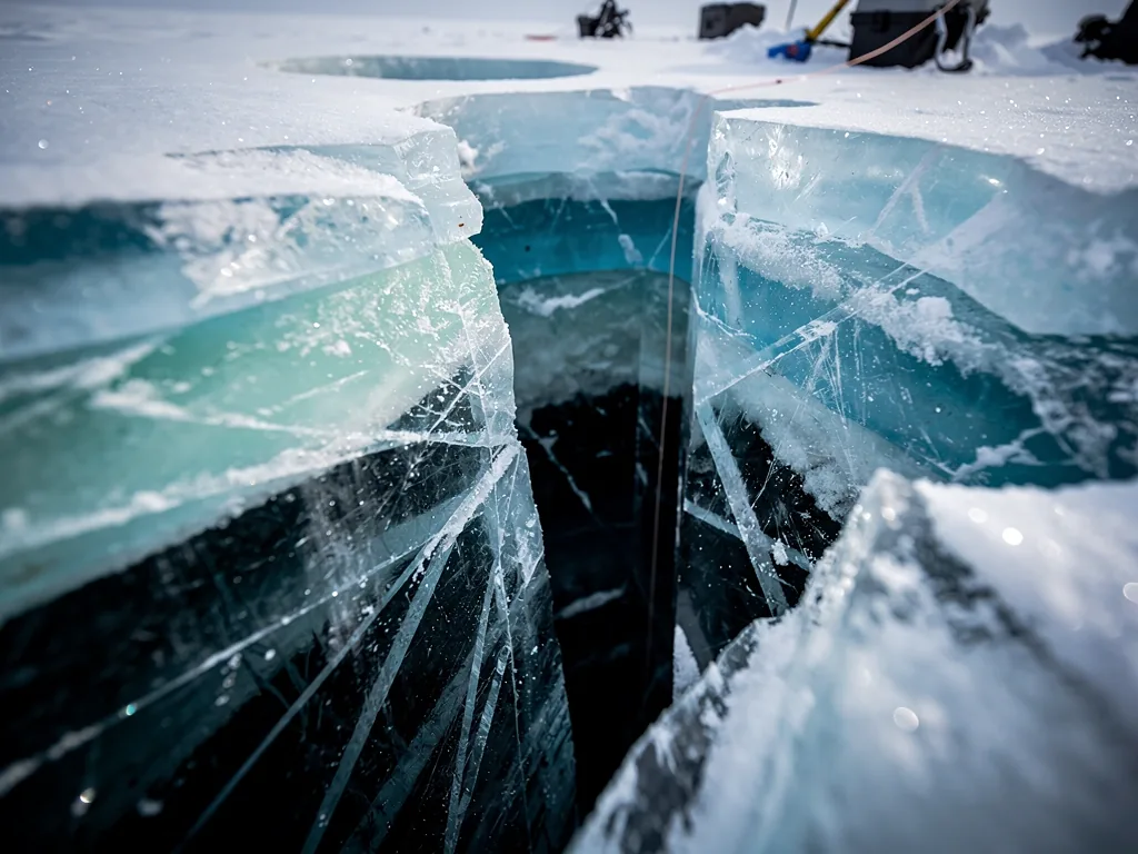 Arctic ice structural details