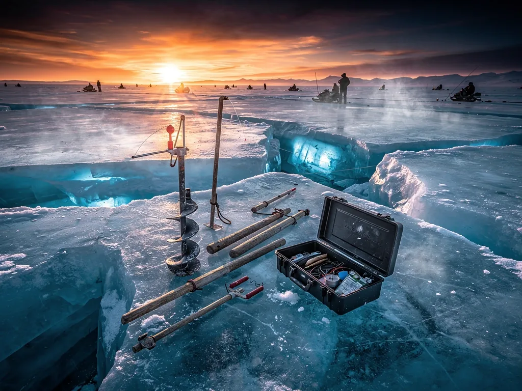 Arctic ice textures representing the simulation environment